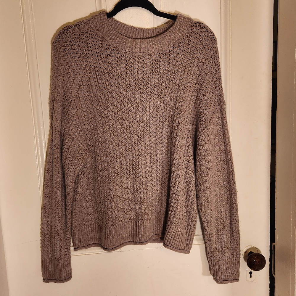 Thick knit muted purple sweater